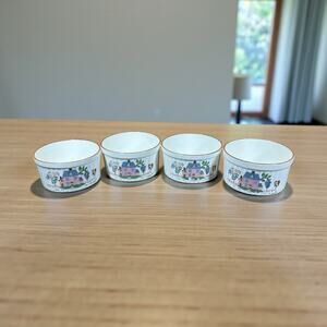Jamestown China Country Home Ramekins Custard Bowls Lot of 4 Made In Japan Vtg